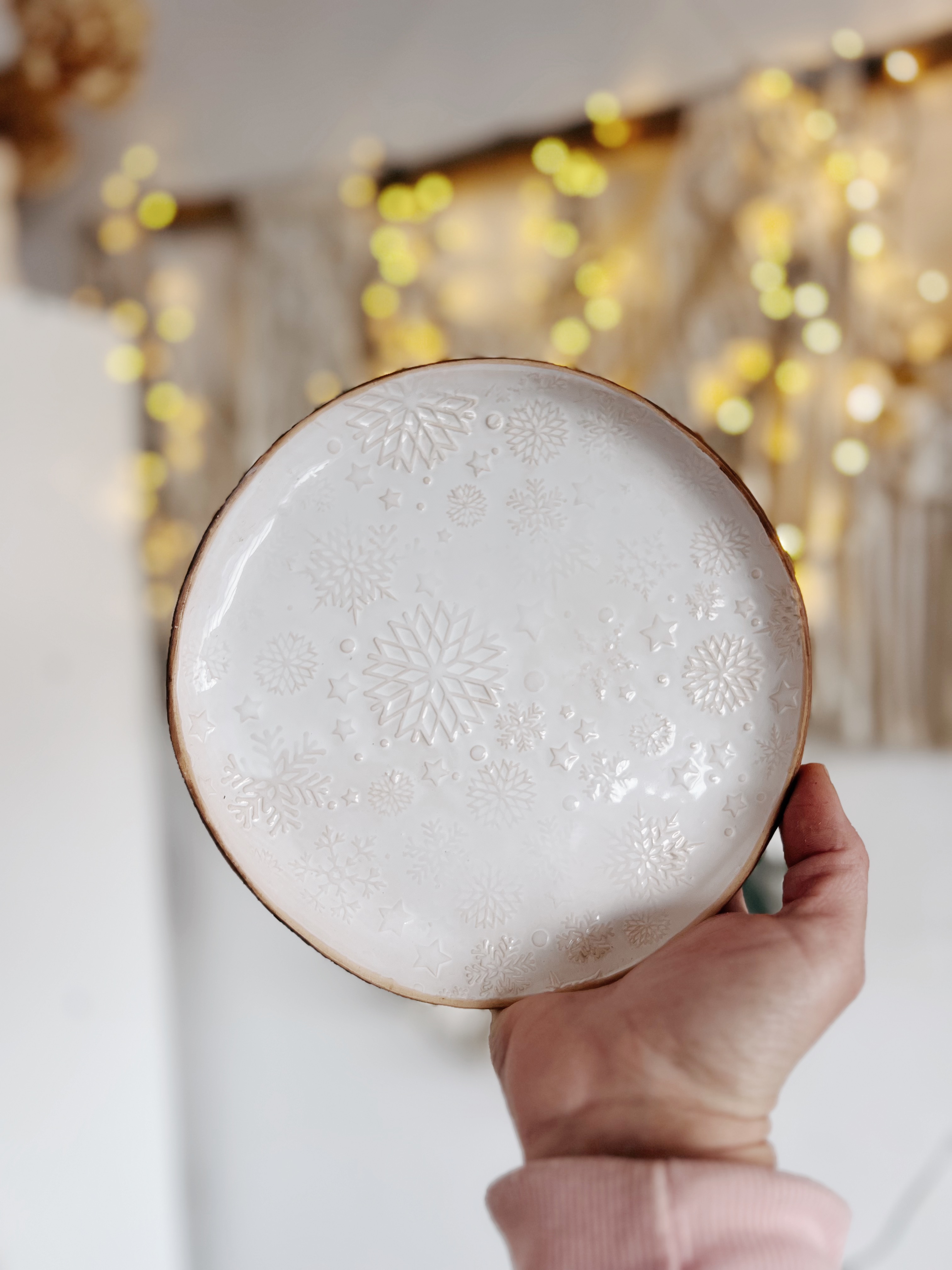 Тарілочка зі сніжинками 19 см