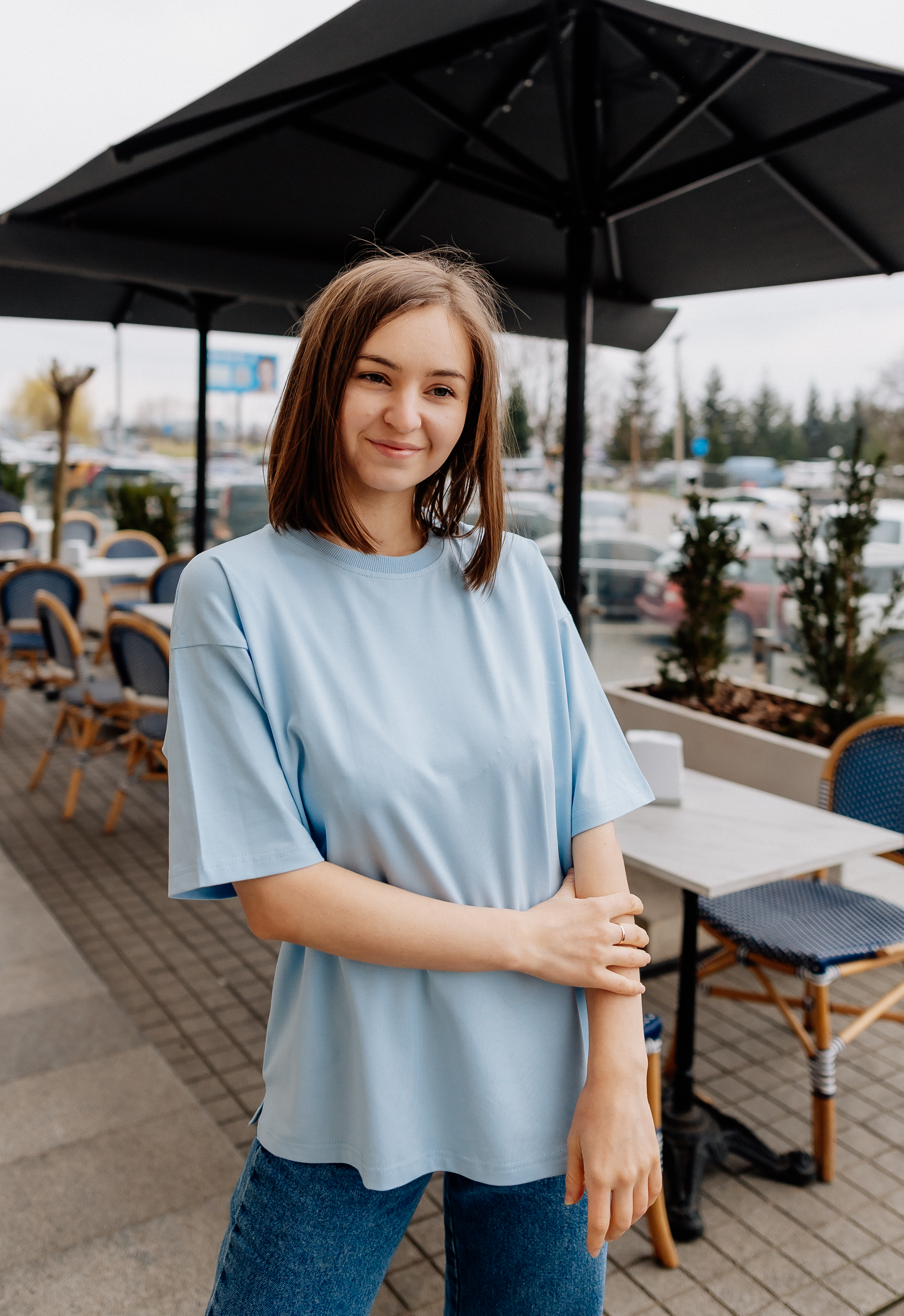 ФУТБОЛКА ОВЕРСАЙЗ БЛАКИТНА