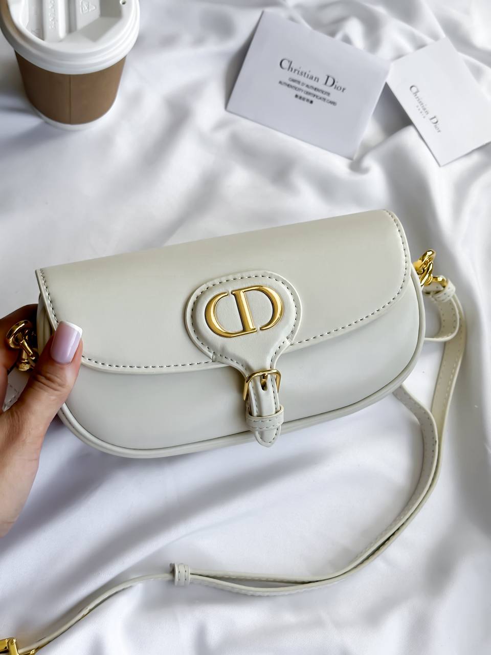 Dior Bobby East-West Bag White Box Calfskin