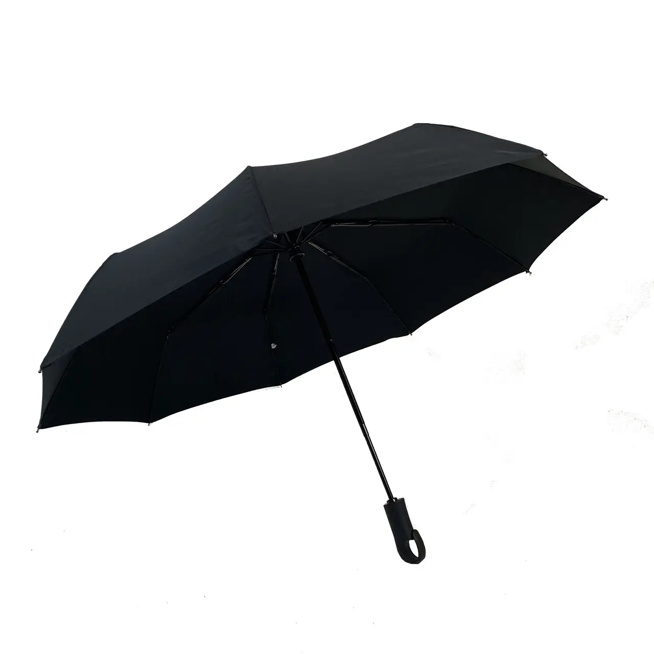 Потужна автоматична парасоля 9+2 спиць, з прогумованою ручкою від виробника "Три слона