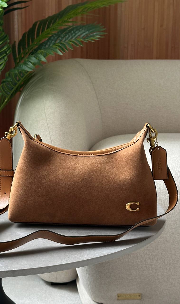 Coach Juliet Shoulder Bag Honey Brown Suede