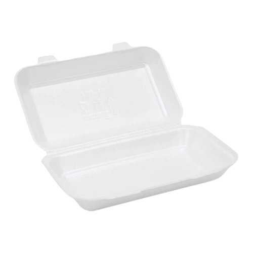 Ланч-бокс МВ-10 з полістиролу Білий, 246x150x60 мм, упаковка 250 шт, 006100023