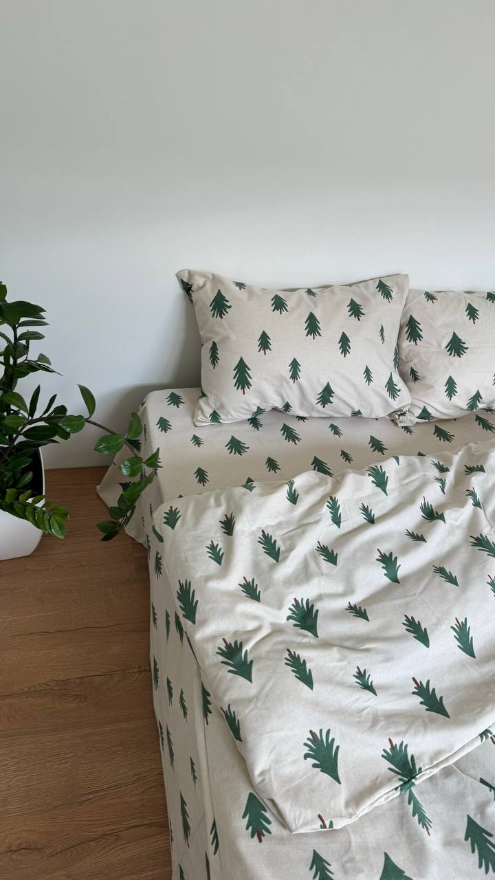Тепла постільна білизна Фланель (байка) ялинка
