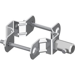 Хомут для труби, нержавіюча сталь V2A, 1 1/4"-3" з кріпильна втулка, алюміній, для Ø 16 мм
