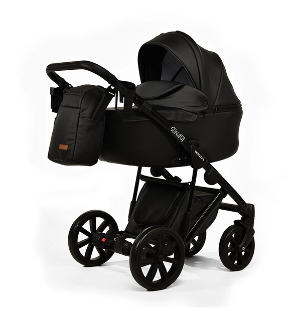 Коляска 2в1 Donatan Sonata екошкіра чорний
