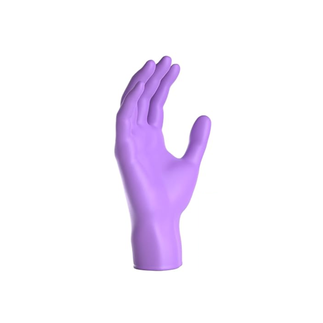 Gants jetables violet