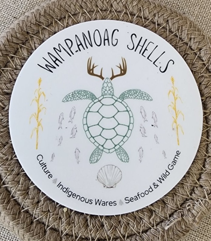 Wampanoag Shells Vinyl Circle Sticker 3"x3"