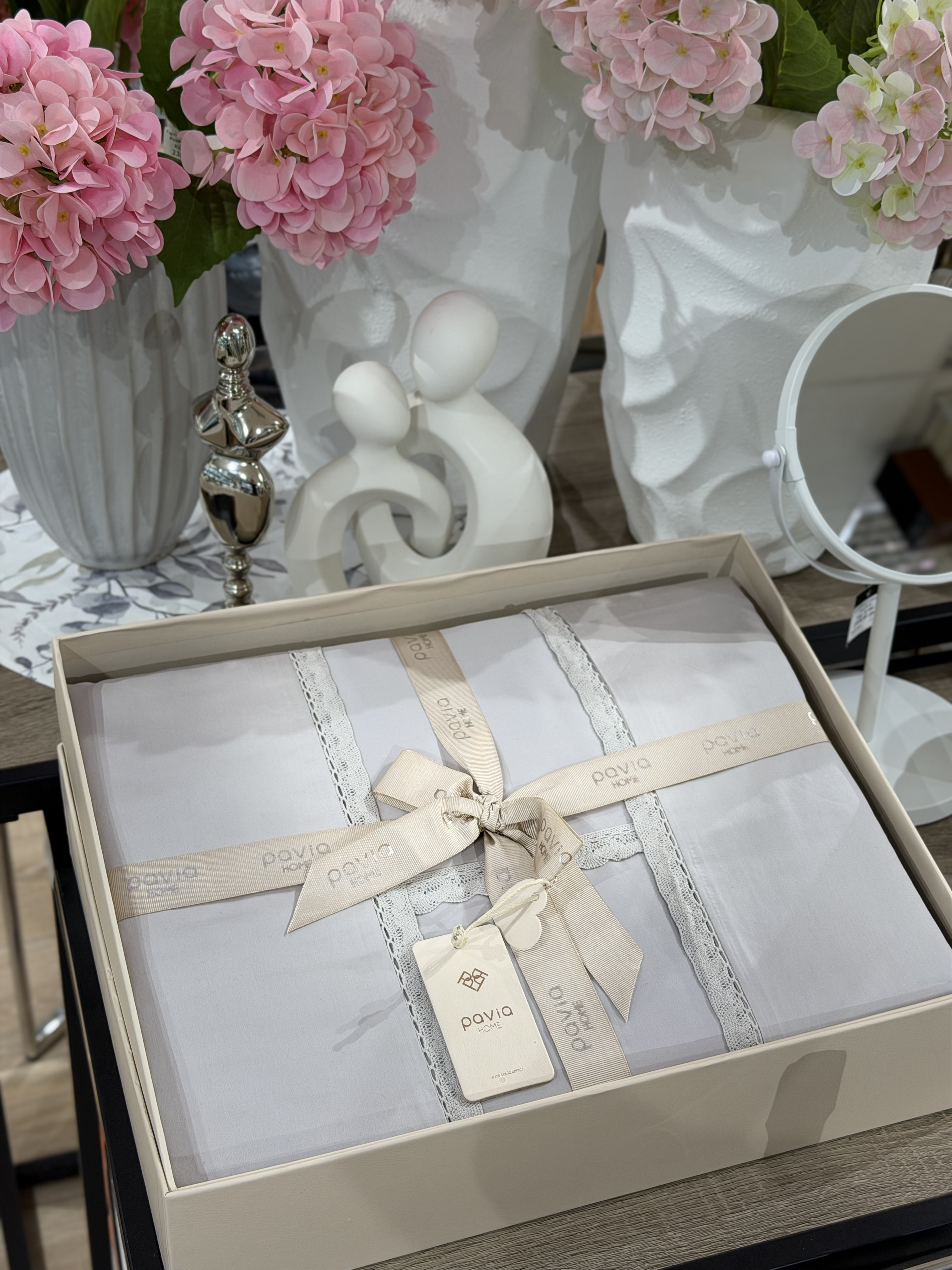Комплект постільної білизни 200x220 PAVIA KIARA GRI