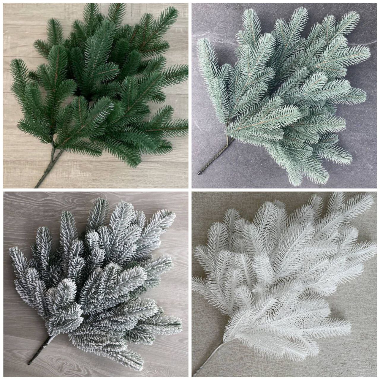 Гілочки литі, декоративні з штучної хвої серії "Люкс" 60см