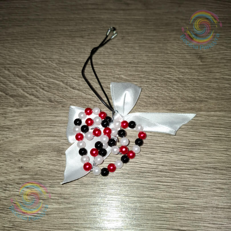 Підвіска «Серце» малинове