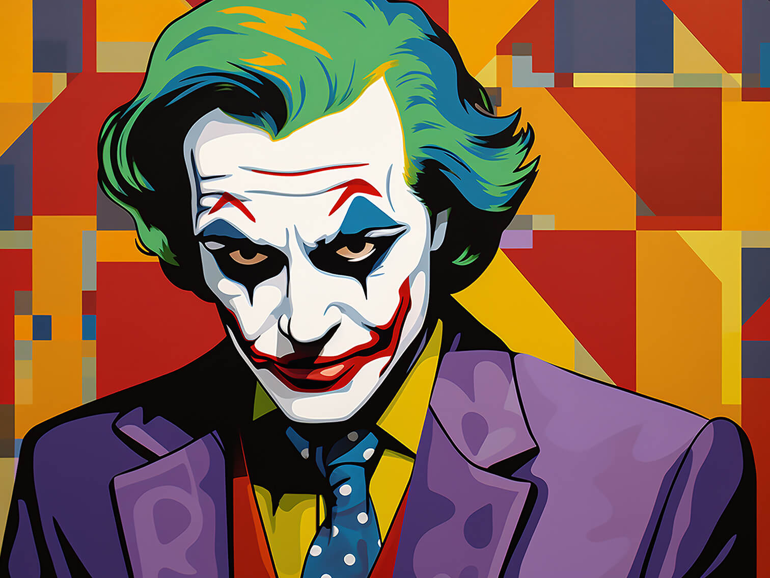 Joker, 60x80 cm, original acrylic painting on canvas