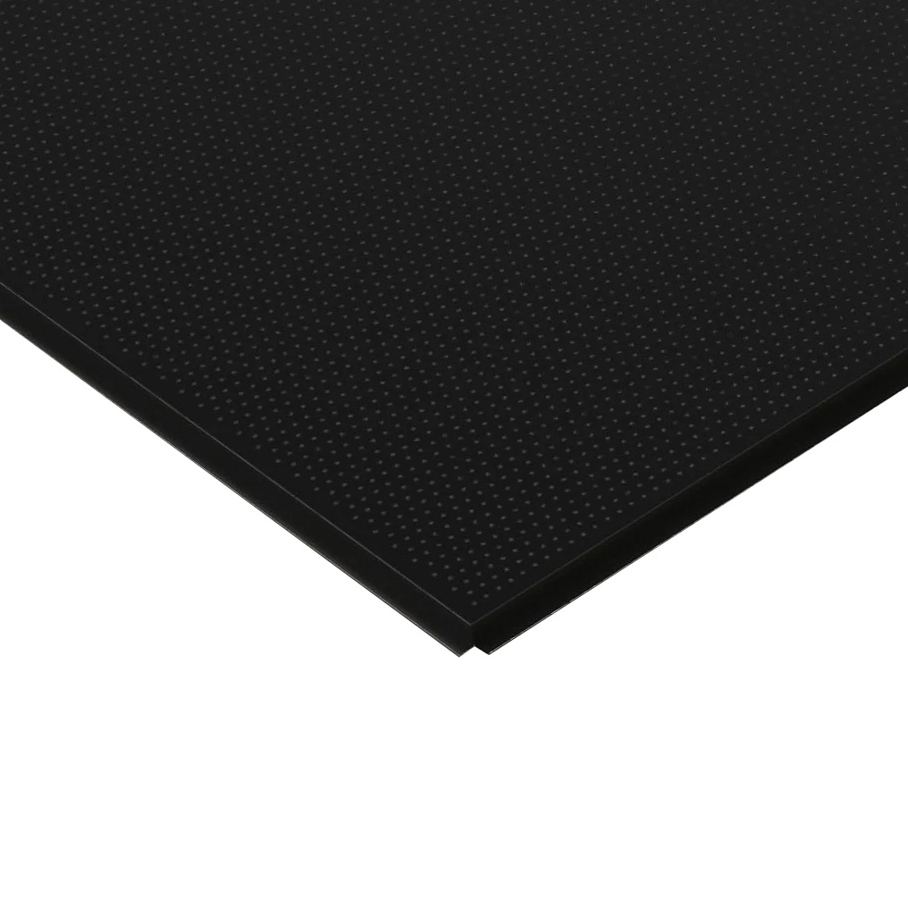 Стеля підвісна касетна Alubest оцинкована перф. чорна tegular 600х600мм