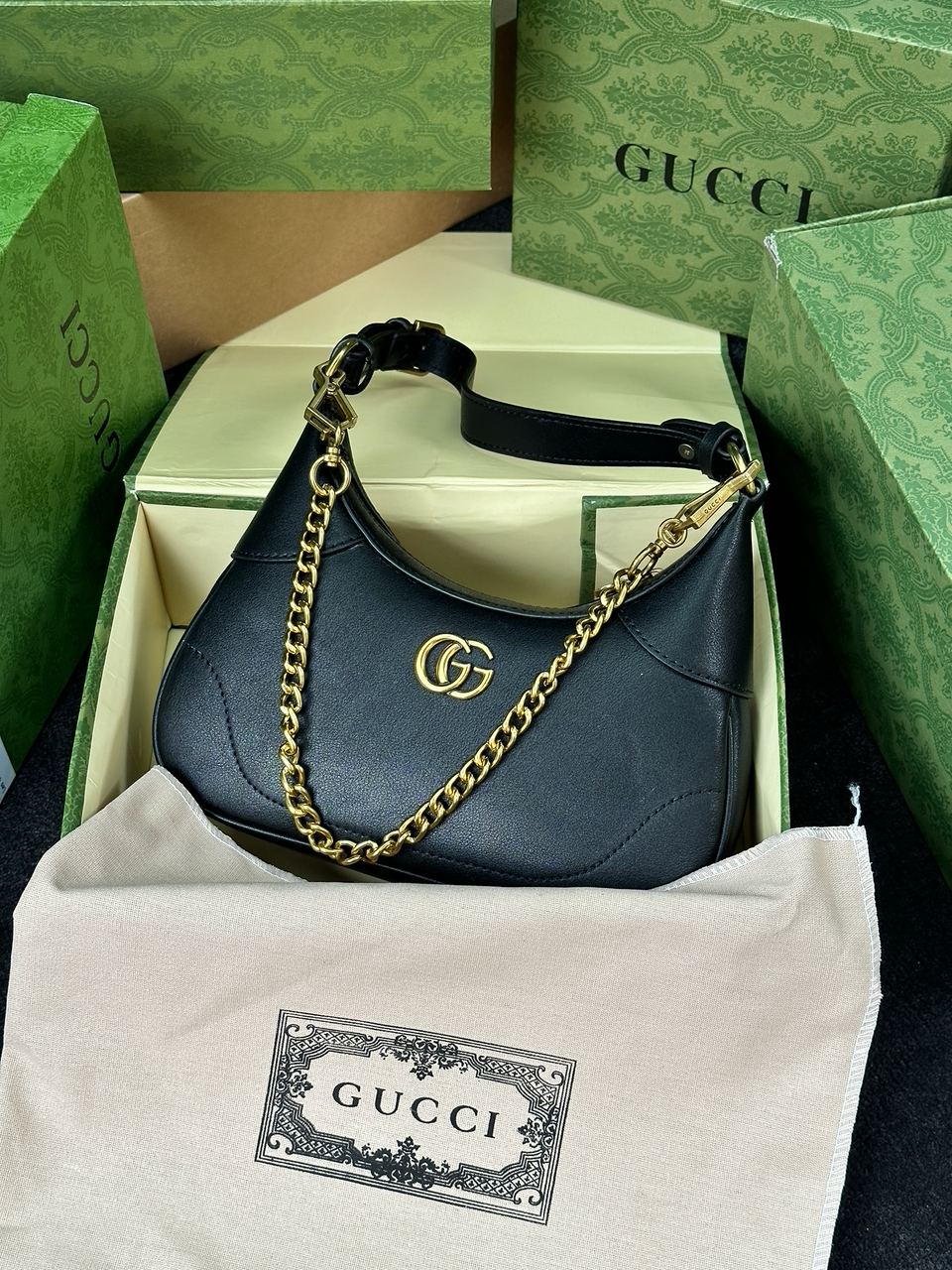 Gucci Aphrodite Small Shoulder Bag Black