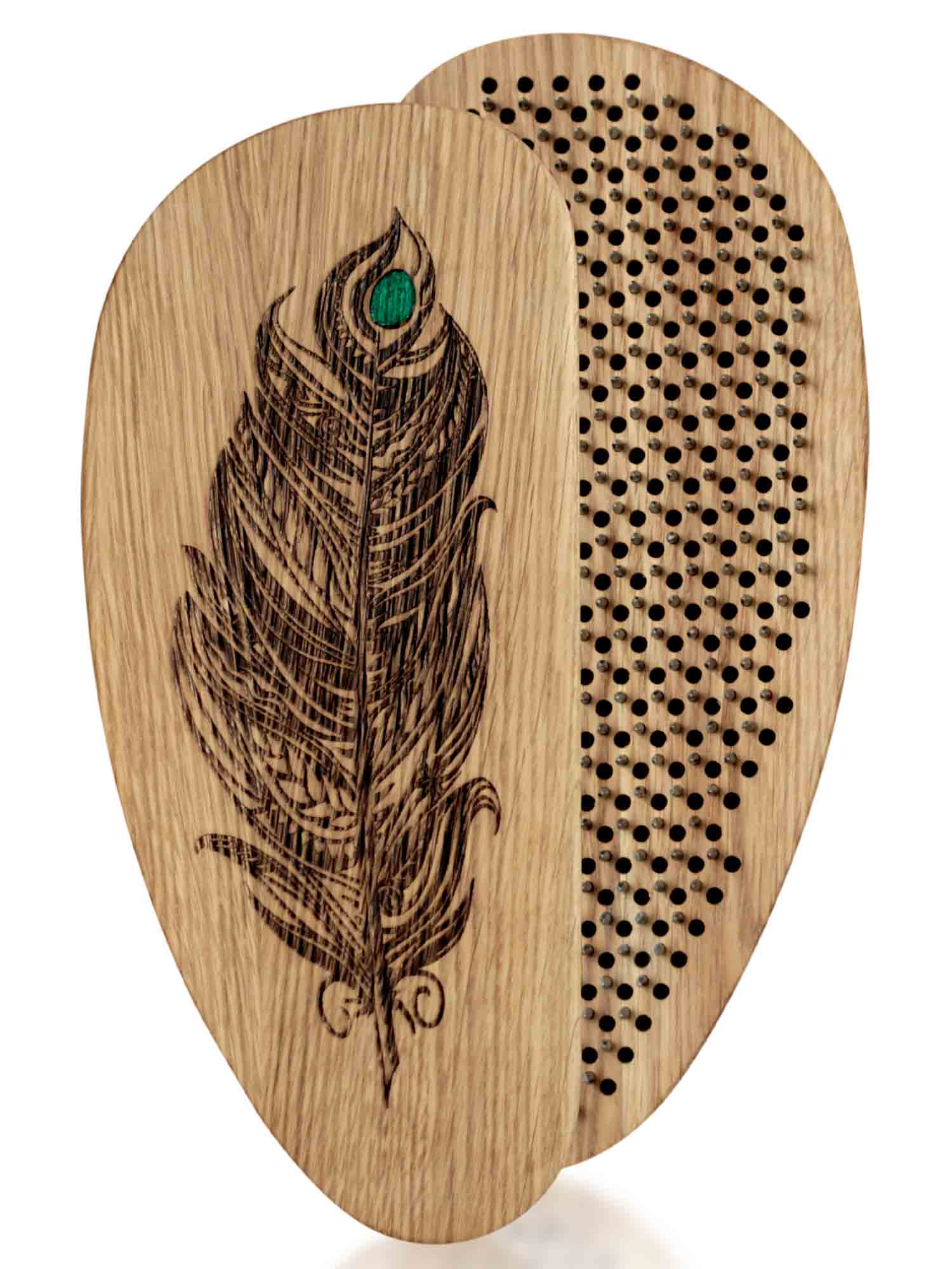 Дошка Садху з Дубу, Оцинковані Цвяхи з Кроком 10мм, Emerald Feather