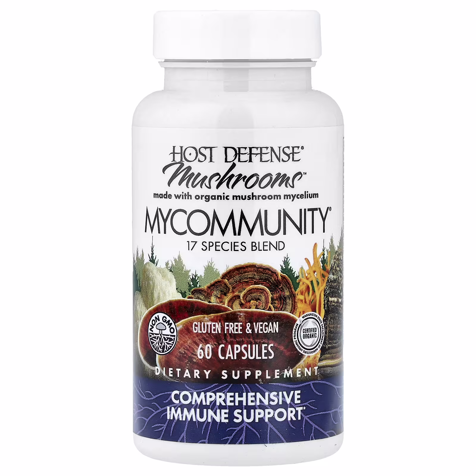 Host Defense, Mushrooms™, MyCommunity®, 60 Capsules