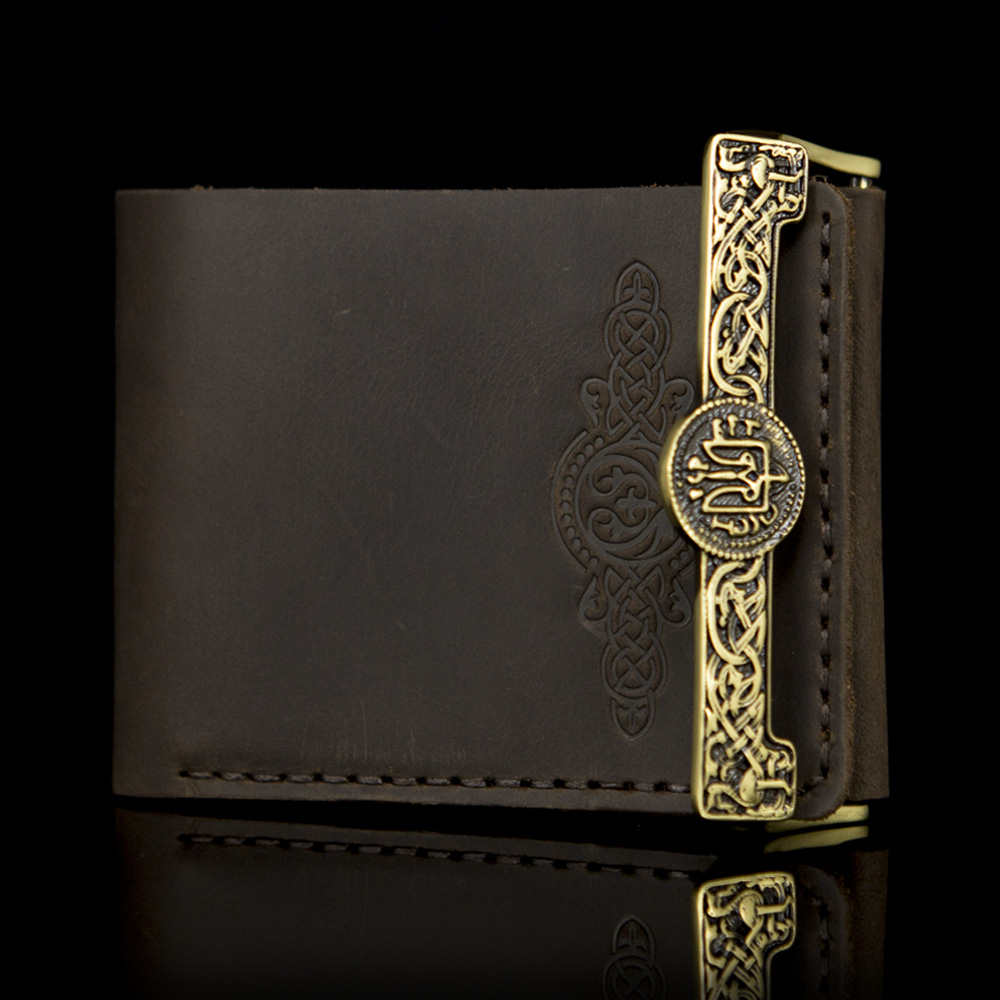 Handmade "Hryvna" Leather Wallet – Crafted in Ukraine