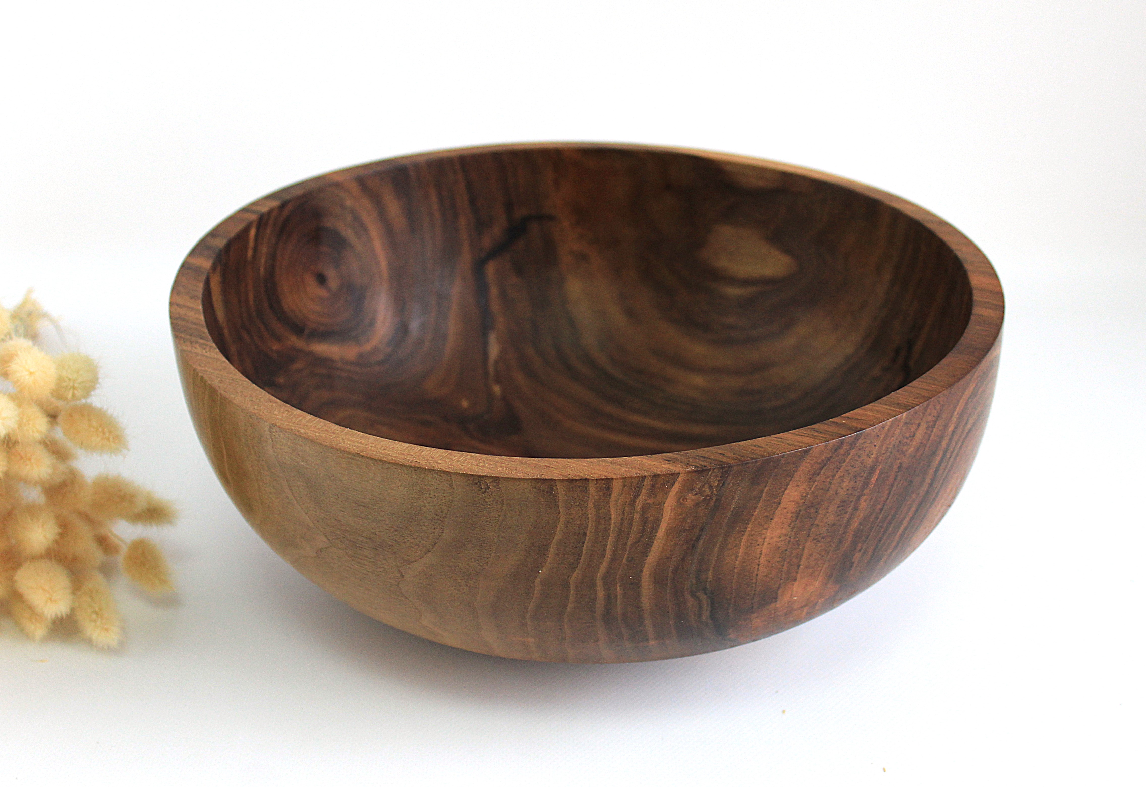 Миска для фруктів з натурального дерева