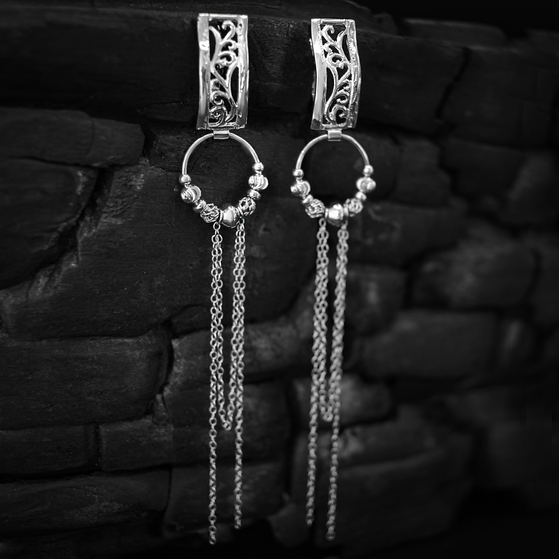 Сережки з намистинами полегшені