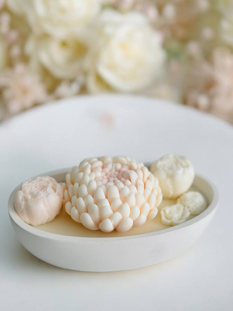 Аромасвіча  COTTON CANDY у гіпсовому кашпо