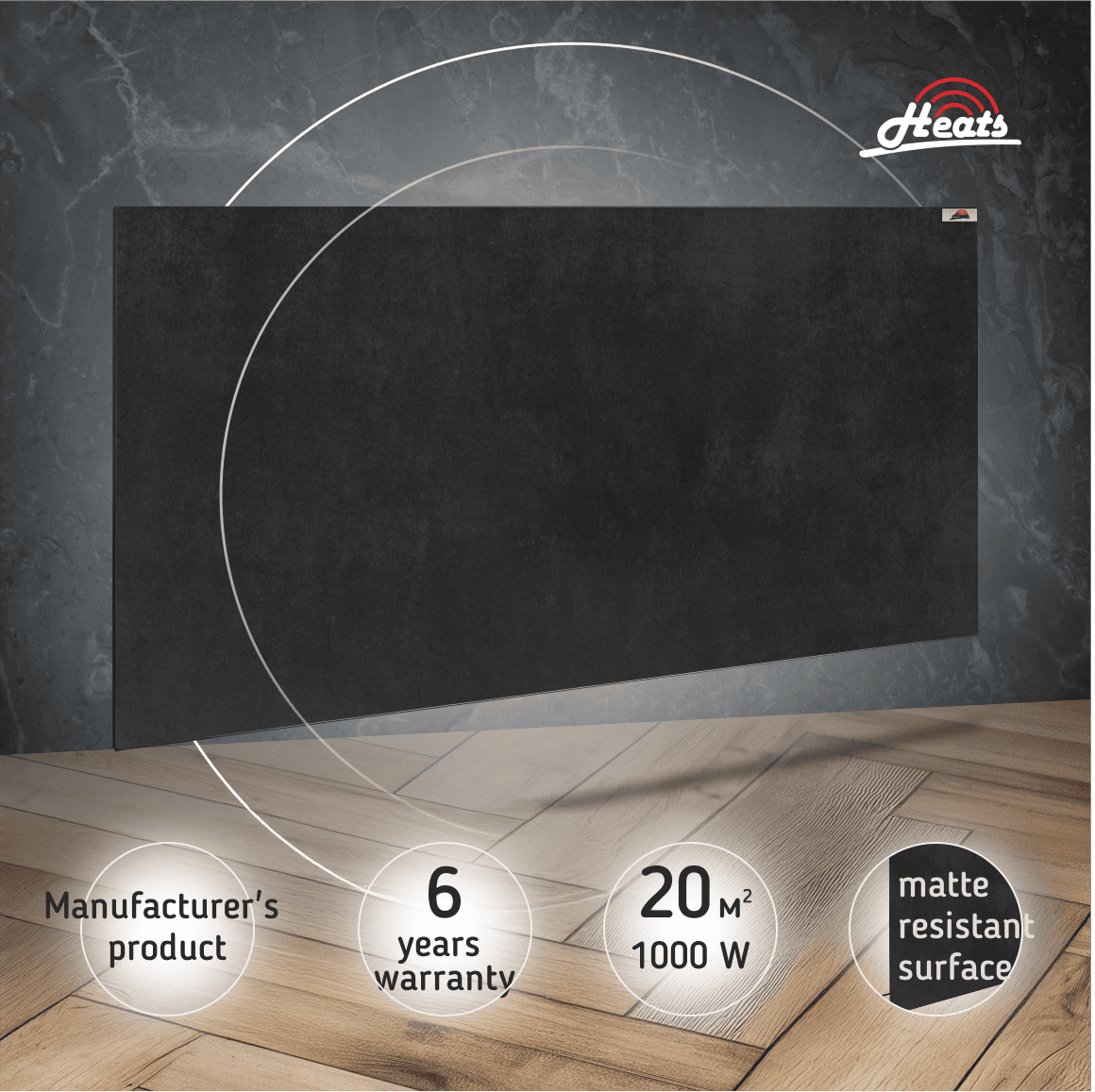 Ceramic Heater Heats 1000 Anthracite