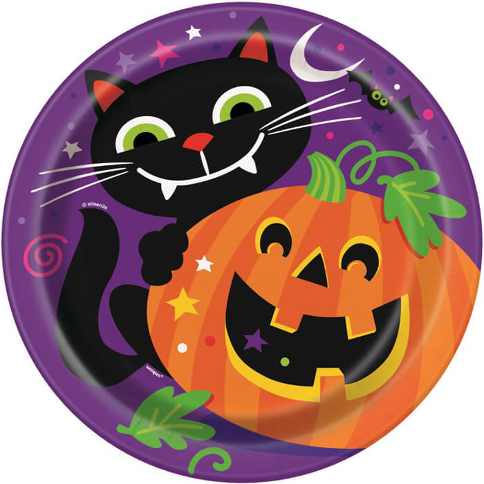 Тарілочки "Щасливий Хеллоуїн" 23см 8шт