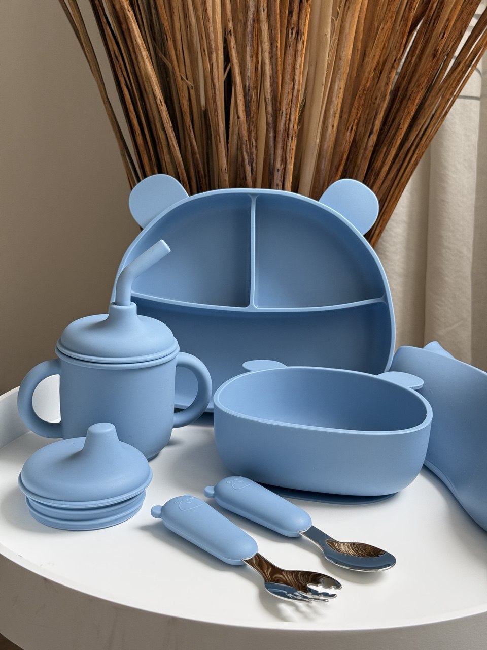 Набір "Ведмедик" базовий з 5 предметів, колір - Джинс (Powder Blue)