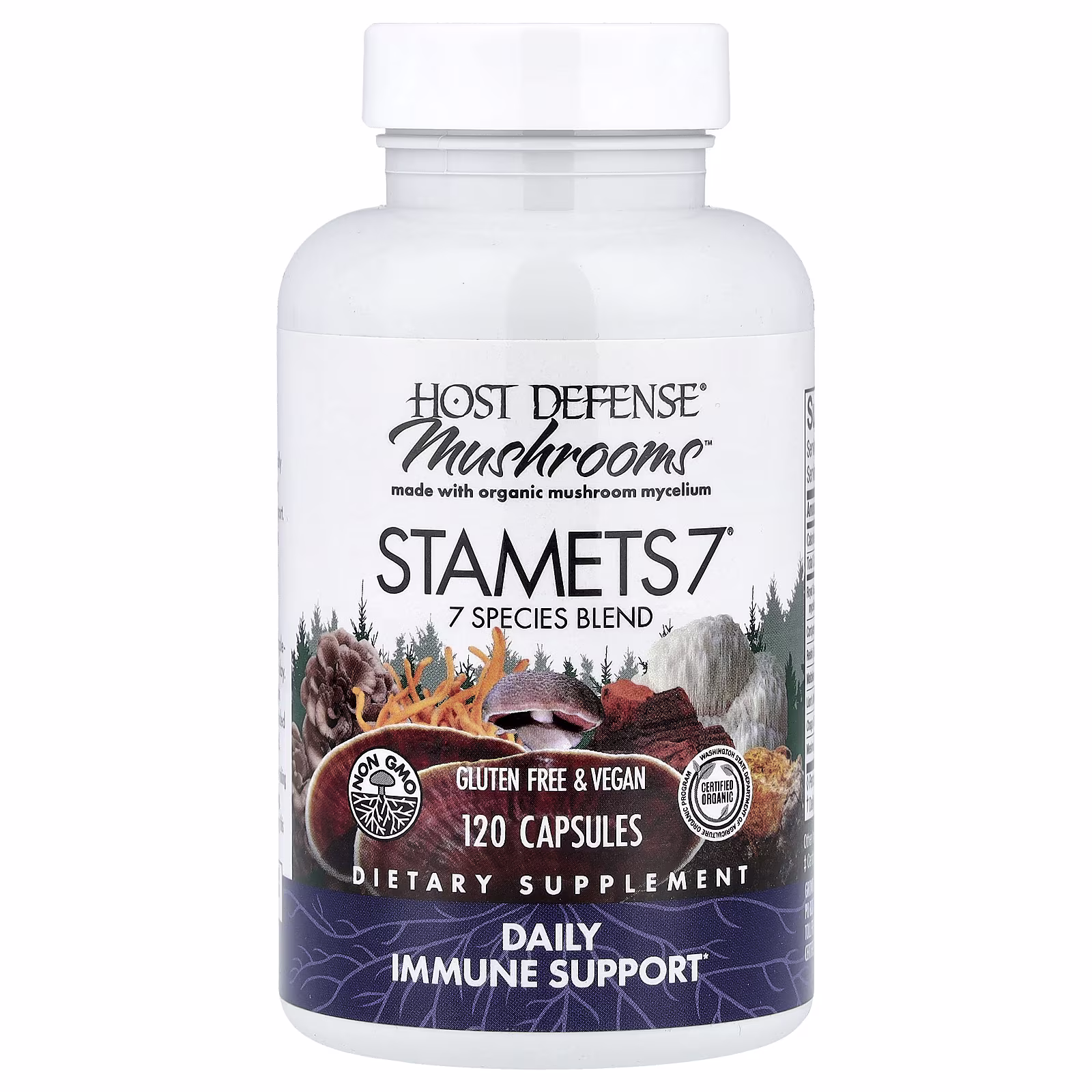 Host Defense, Mushrooms, STAMETS 7, 120 Capsules