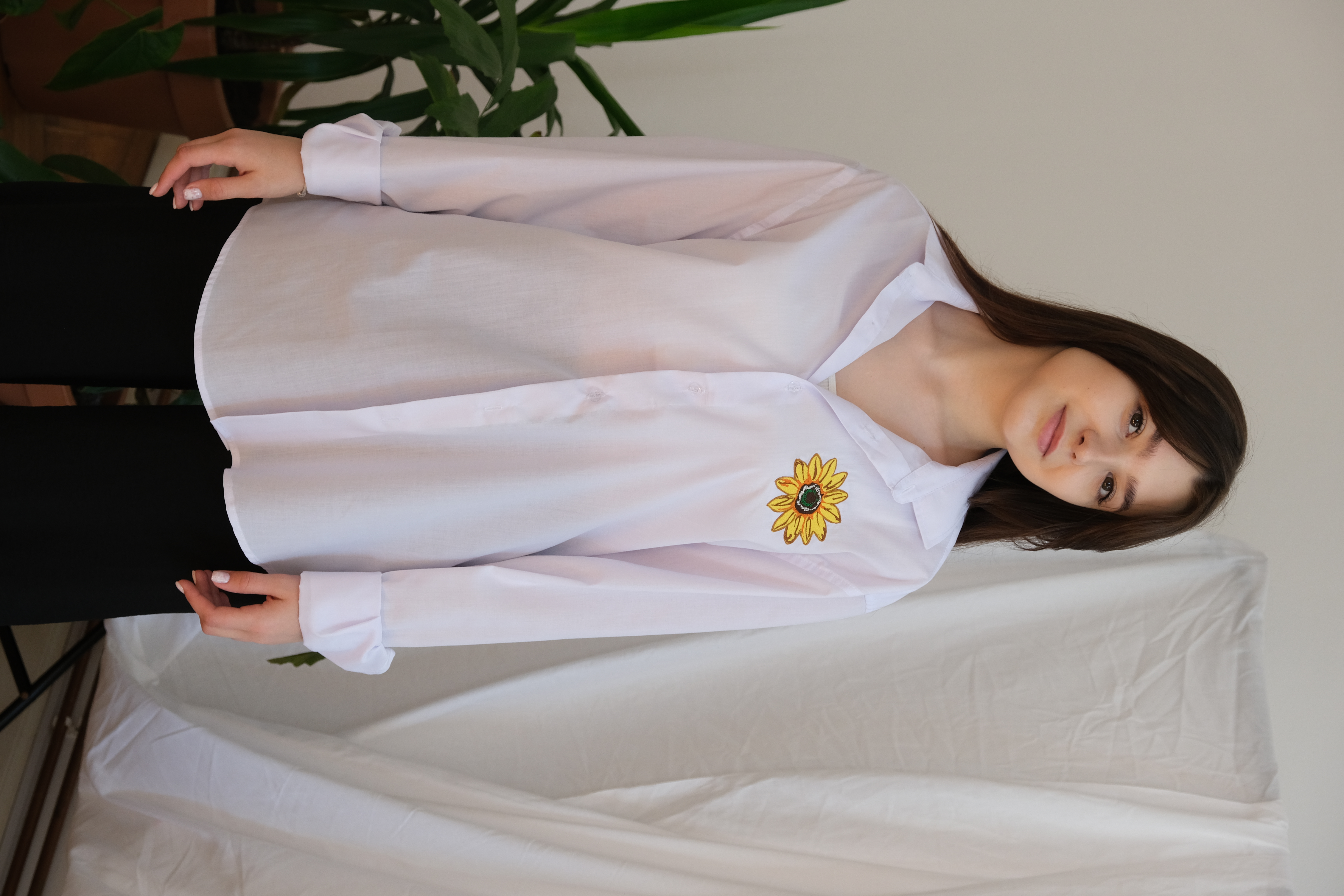 Біла oversized сорочка "Сонях"