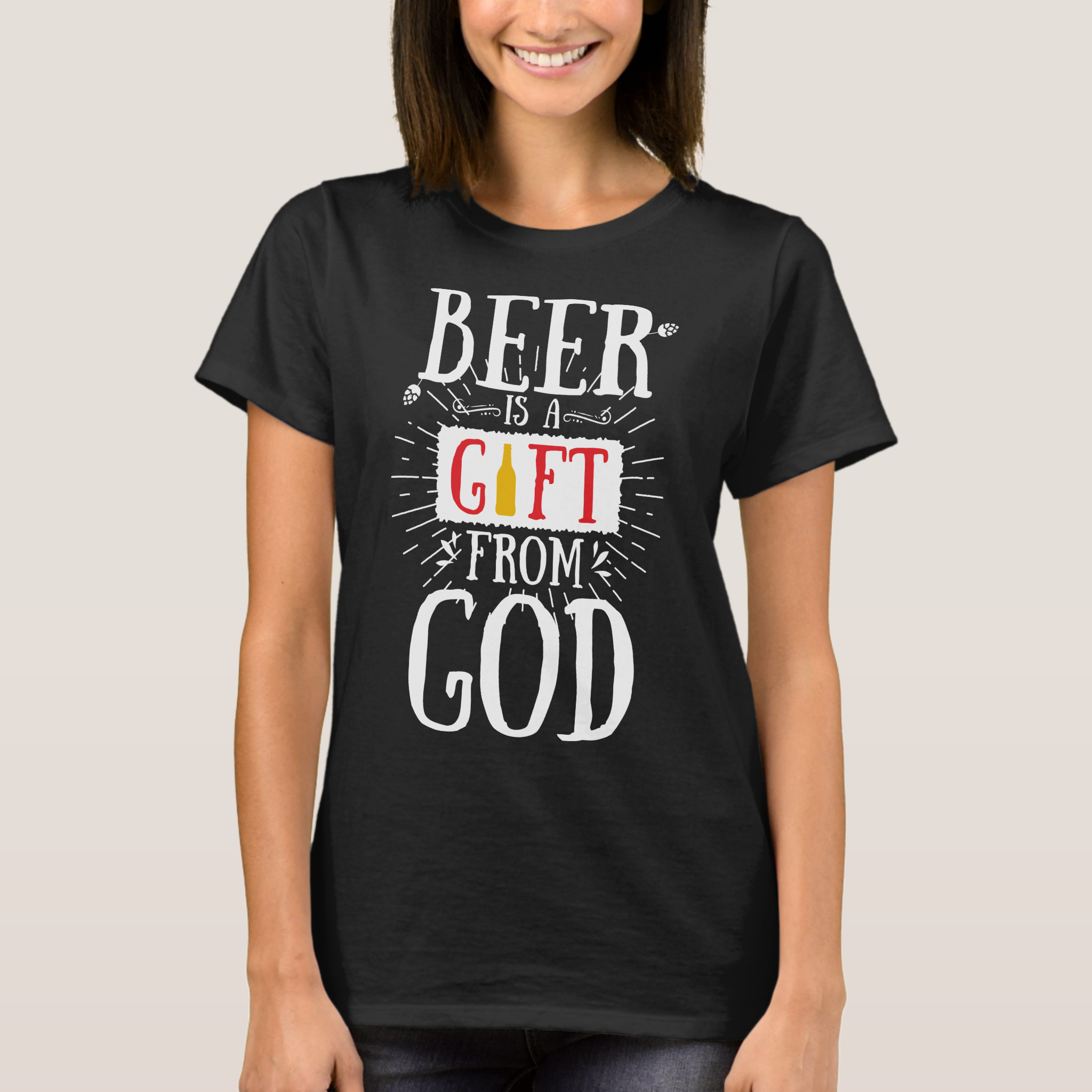 Футболка "Beer is a Gift from God"