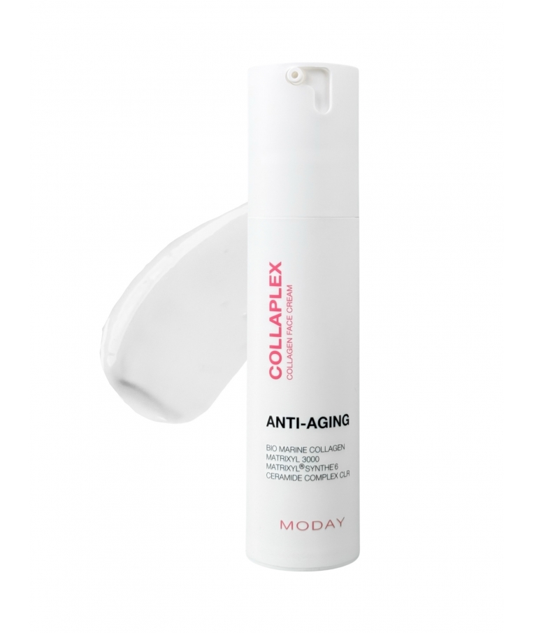 Колагеновий антивіковий крем-флюїд для обличчя MODAY COLLAPLEX Collagen anti-aging cream з колагеном, пептидами та церамідним комплексом 50 мл