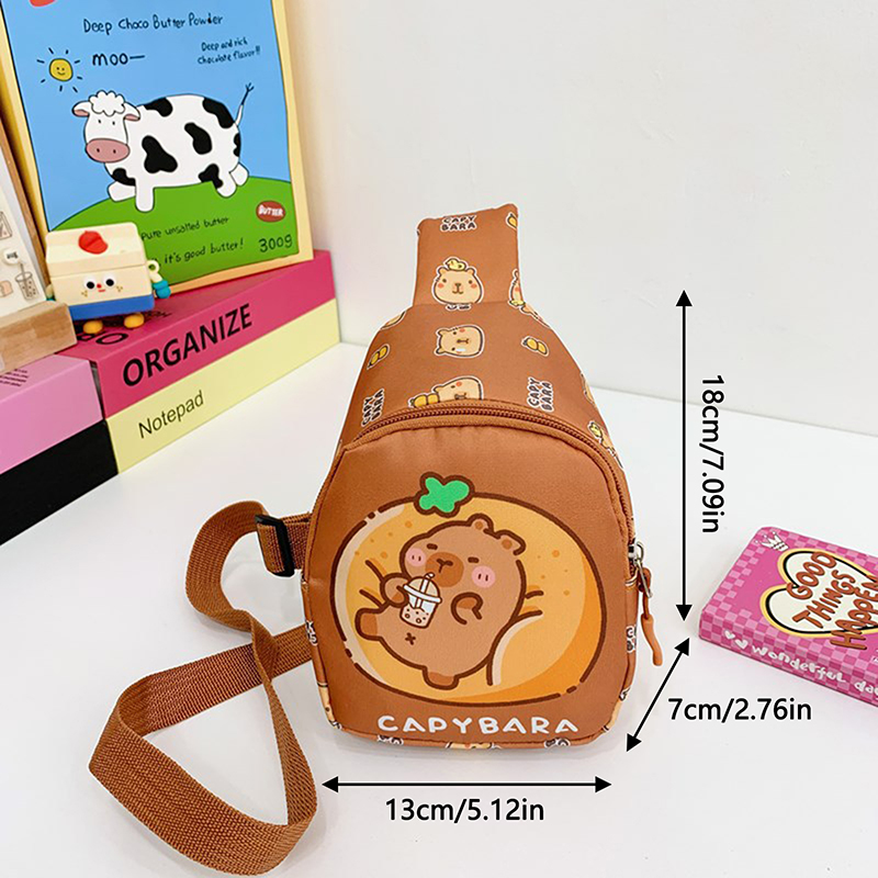 Дитяча сумка-кросбоді з капібарою, коричнева