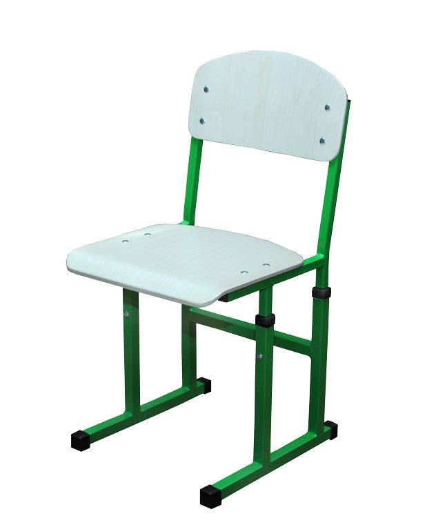 Стілець учнівський полозковий на квадратній трубі, екологічно чиста фанера, регулюється на ростові групи №4-6.