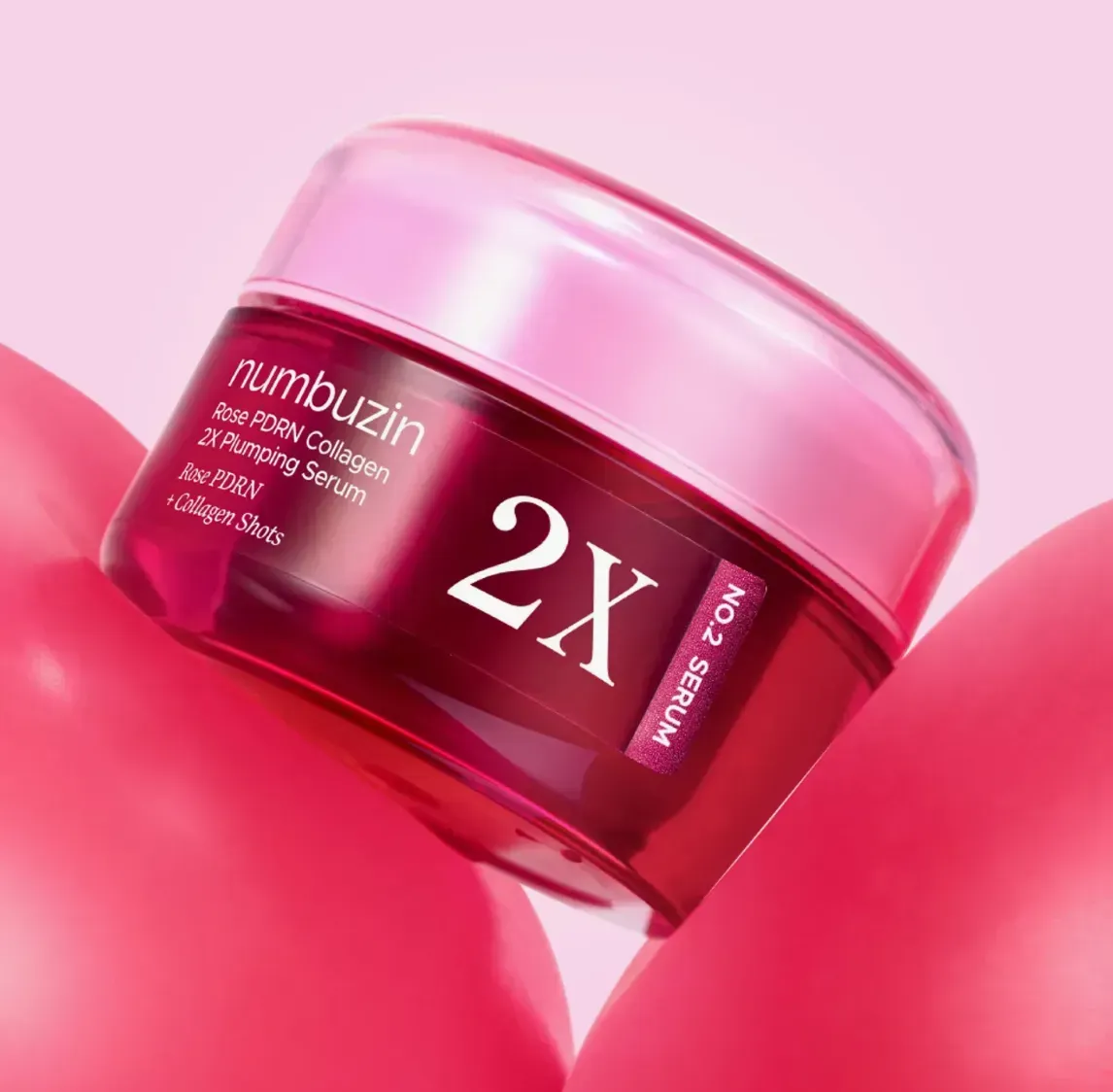 Numbuzin No.2 Rose PDRN Collagen 2X Plumping Serum – сироватка-желе для пружності шкіри з PDRN і колагеном 30 мл