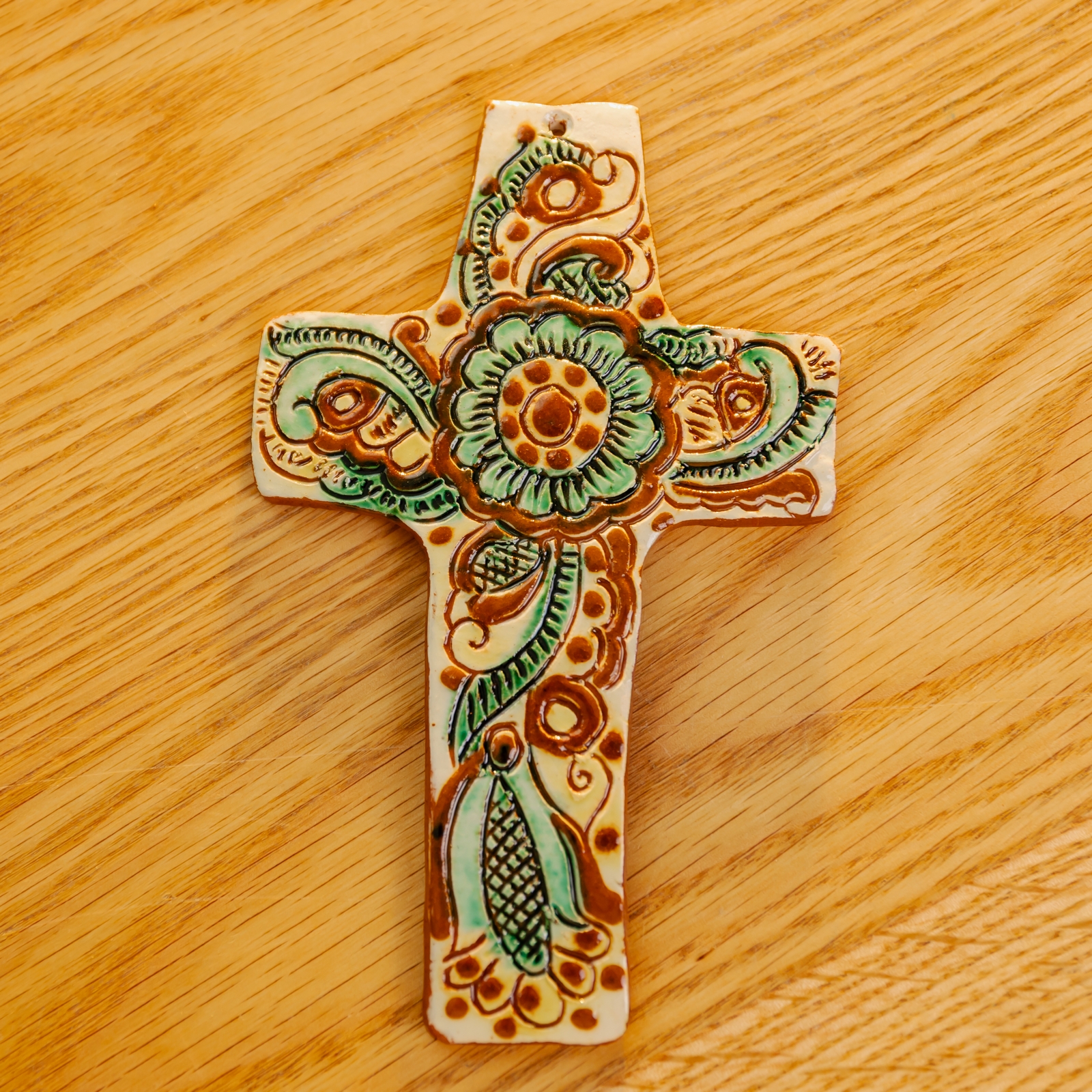 Хрестик керамічний, 8,5*14,5 см