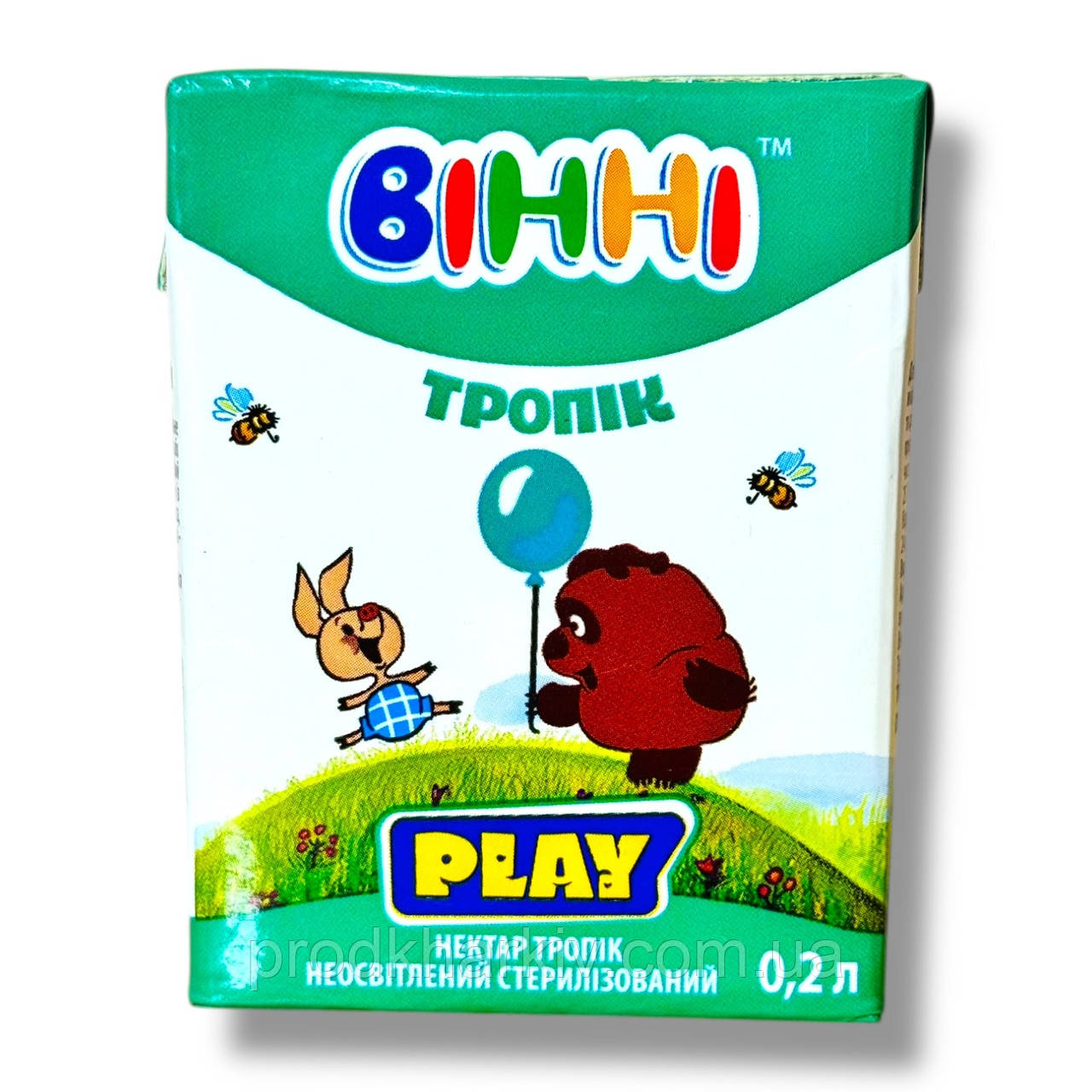 Нектар Тропік «Вінні Play» з м'якоттю, 0,2 л (тетрапак)