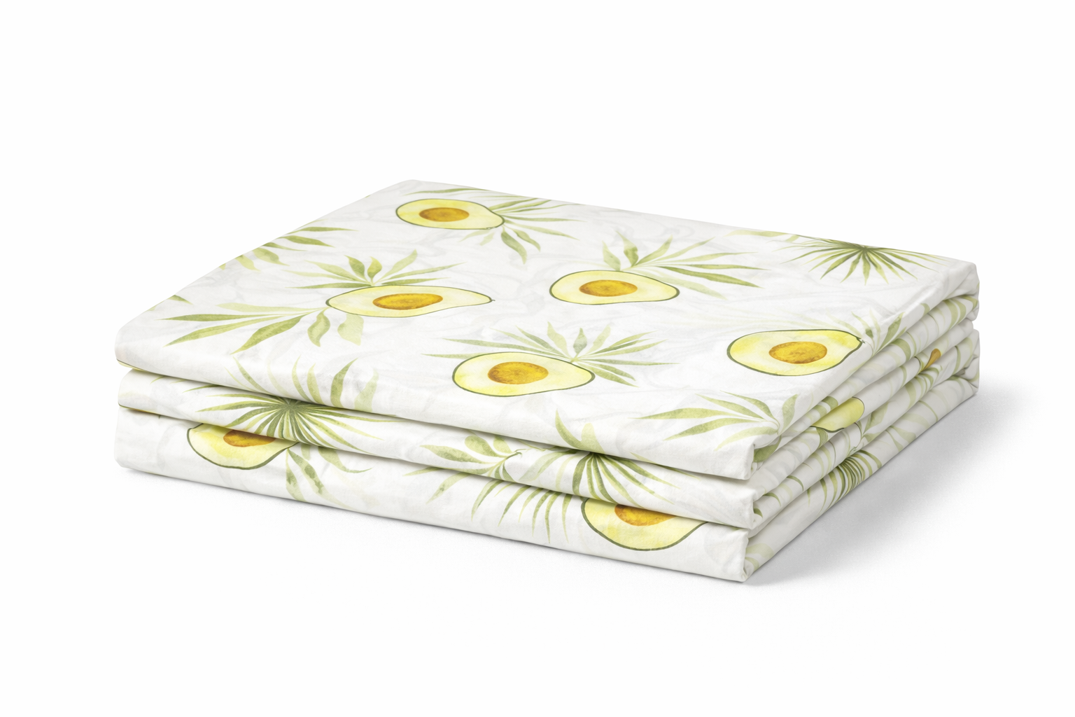Простирадло ранфорс принт без гумки "Авокадо"