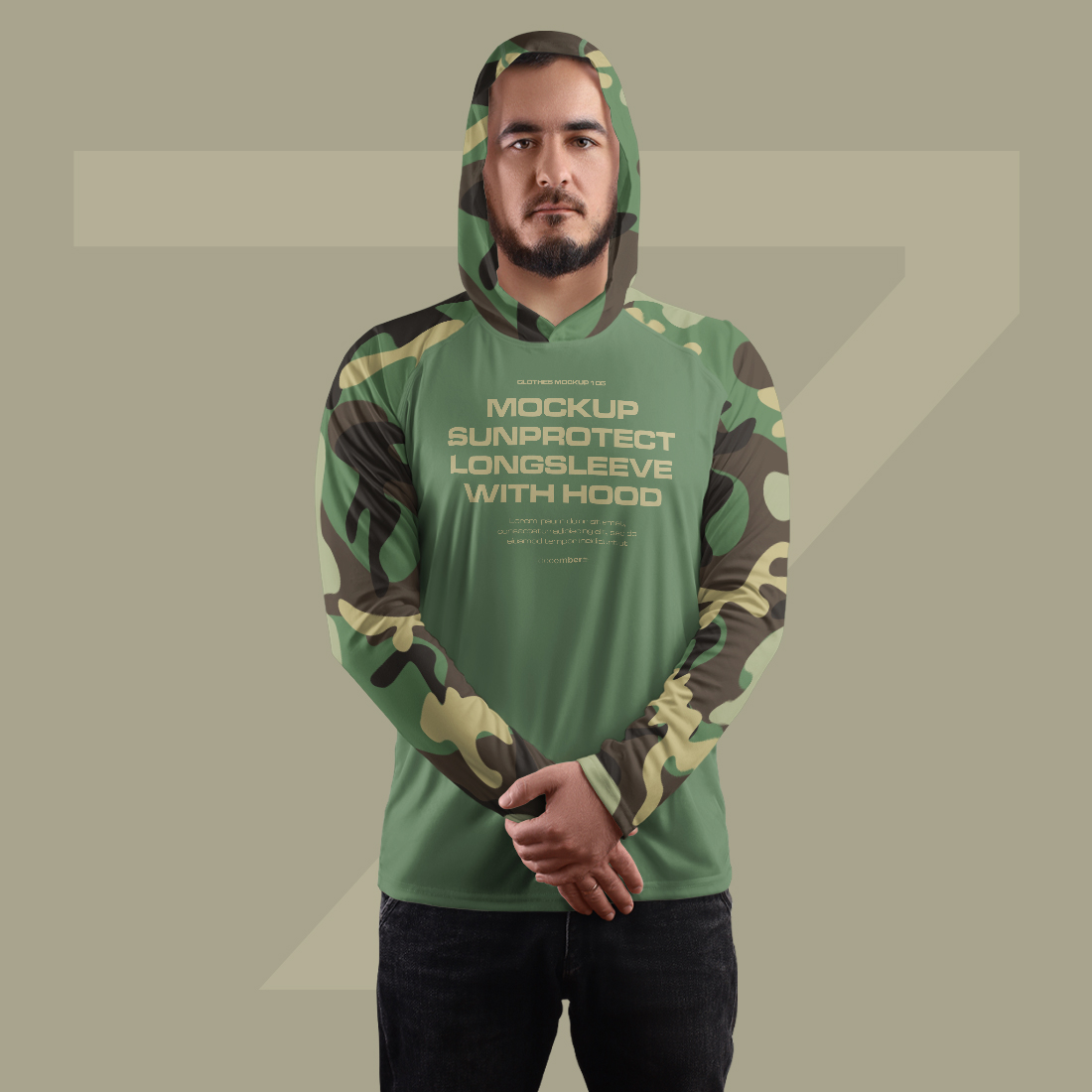 7 Men's Mockups Long Sleeve T-Shirt SunProtect