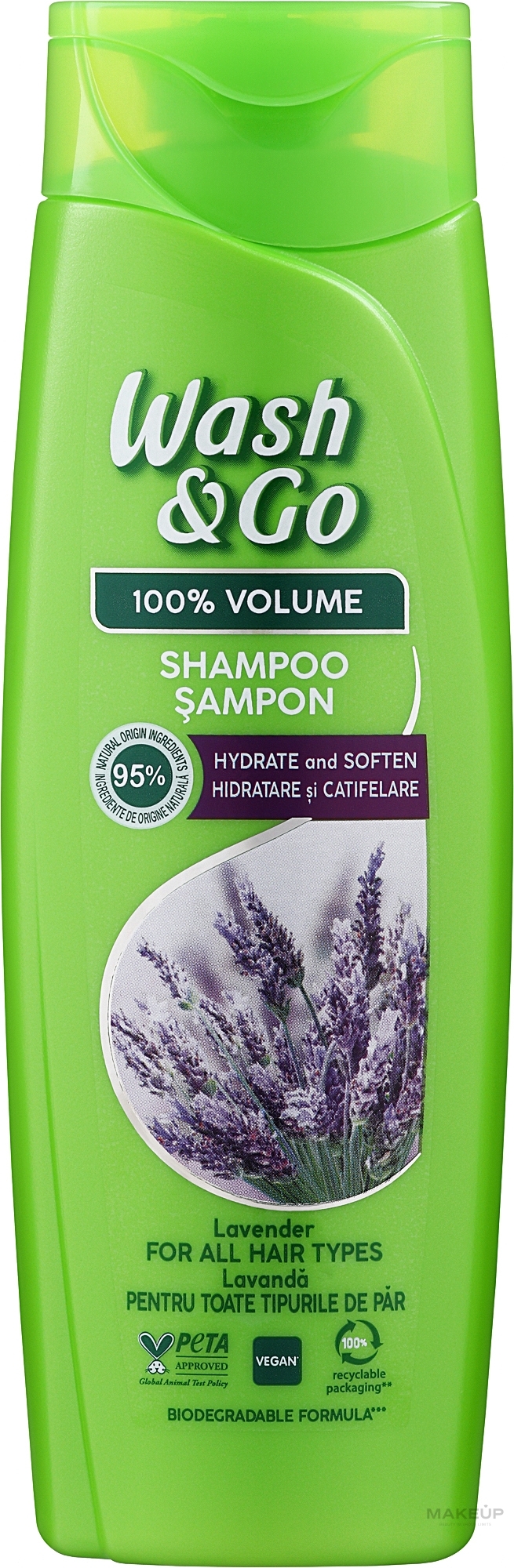 Шампунь Wash Go 360ml з екстрактом лаванди для всіх типів