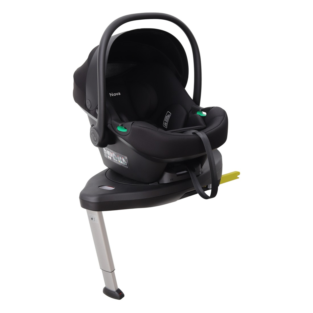 Автокрісло+база CARRELLO Nova CRL-16101/3 Black Line i-Size 40-87см ISOFIX з обертанням