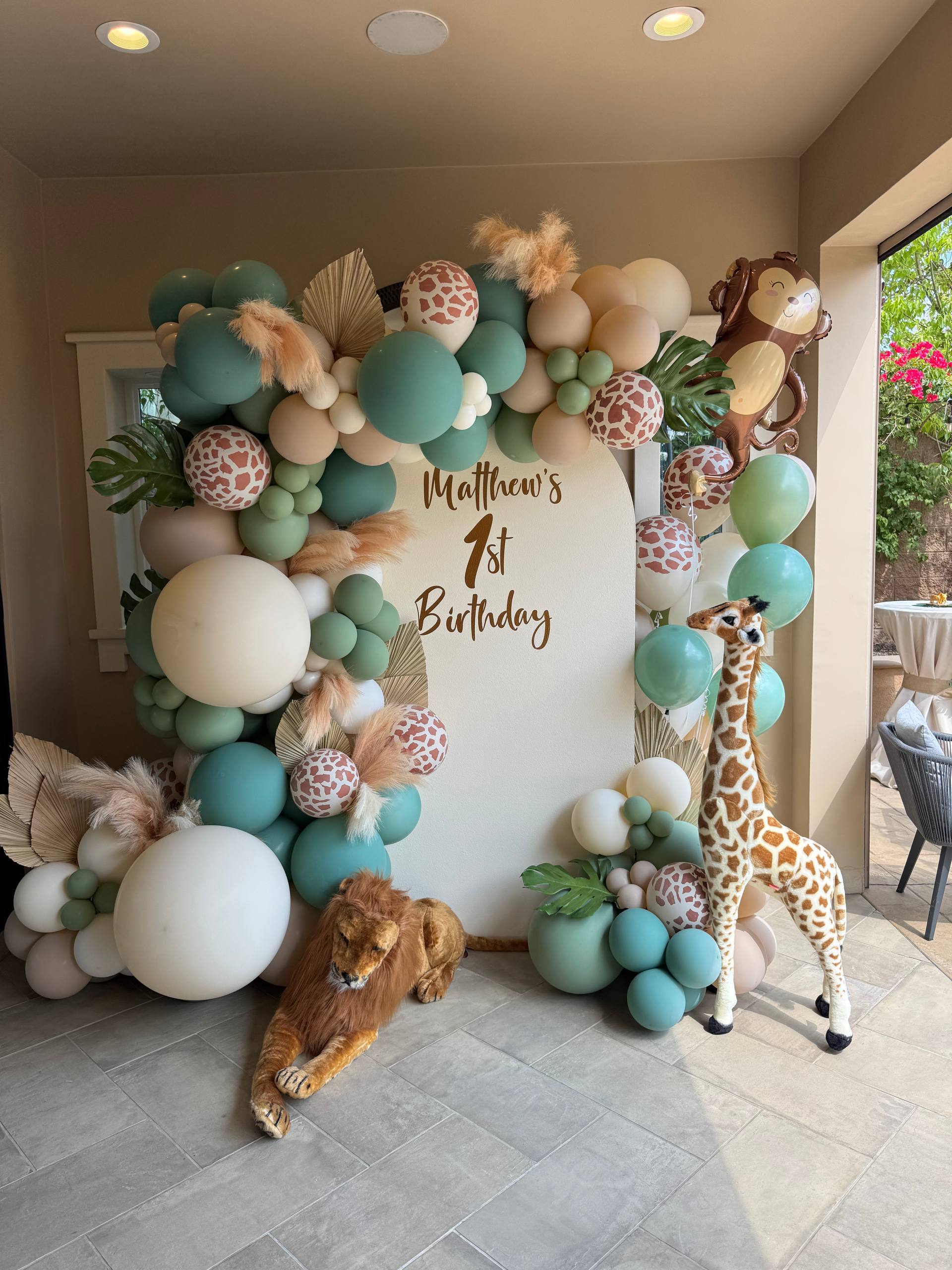 Safari Adventure Birthday Backdrop
