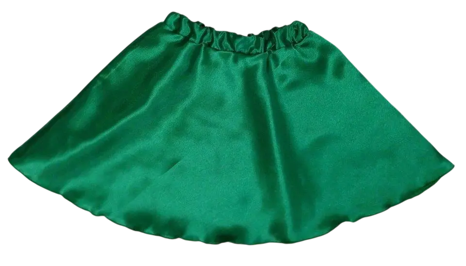 Спідниця для дівчинки зелена атлас