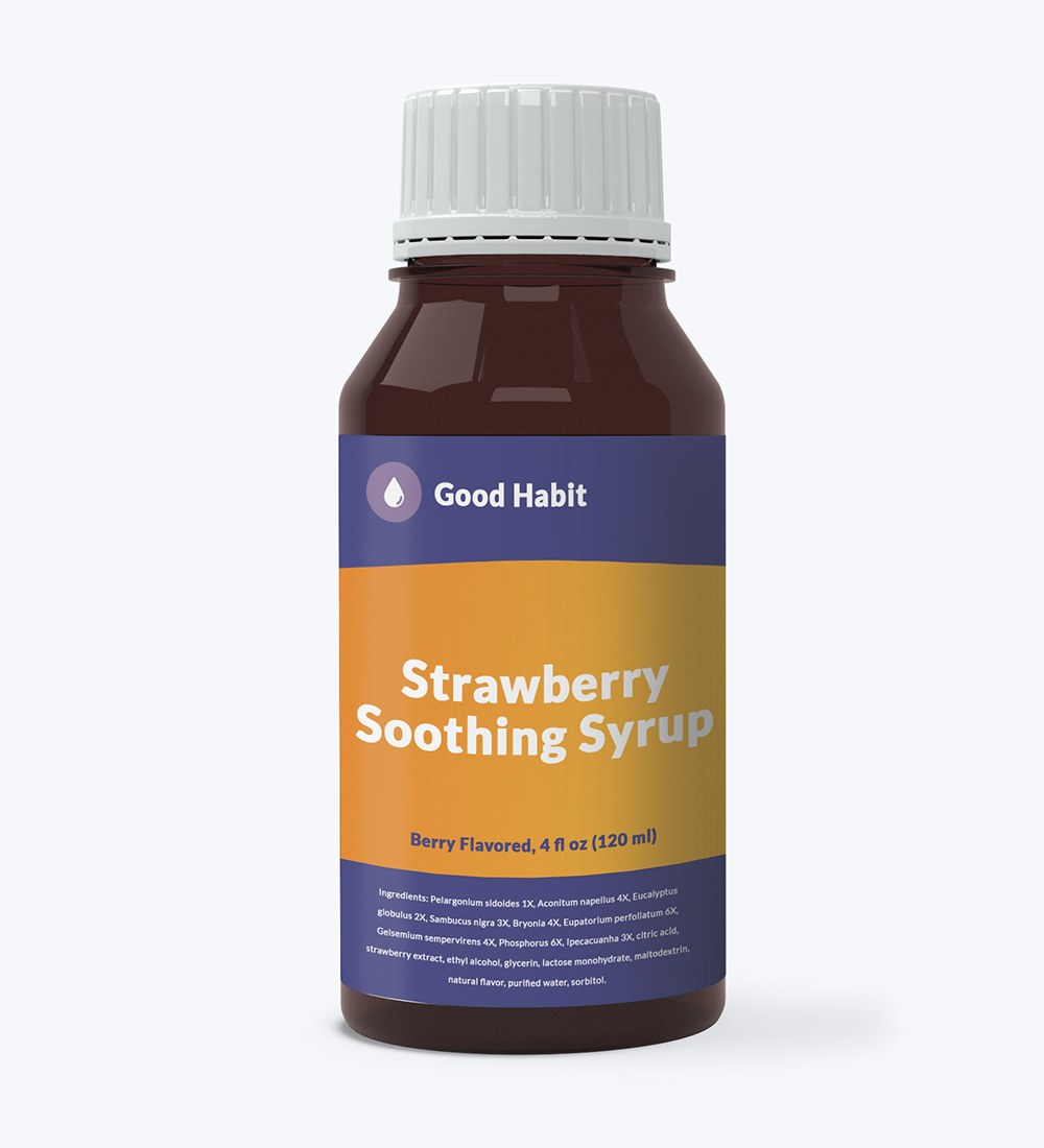 Strawberry Soothing Syrup, Berry Flavored, 4 fl oz (120 ml)