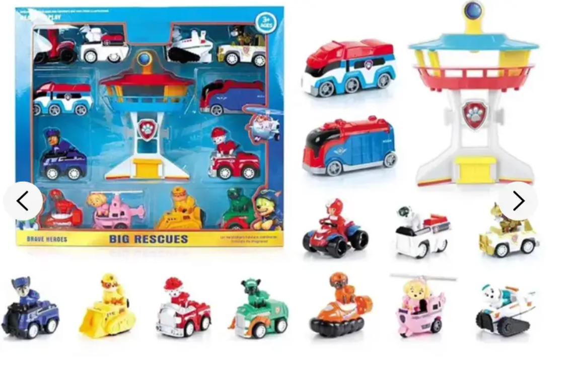 Ігровий набір Dog Paw Patrol Щенячий патруль 12 шт із Рятувальною станцією