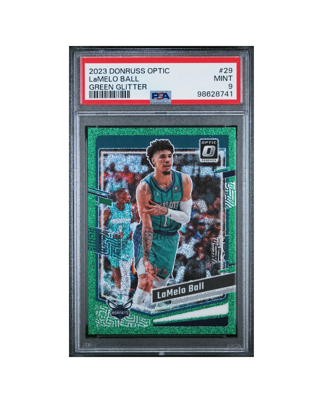 2023 PANINI DONRUSS OPTIC #29 LAMELO BALL GREEN GLITTER
