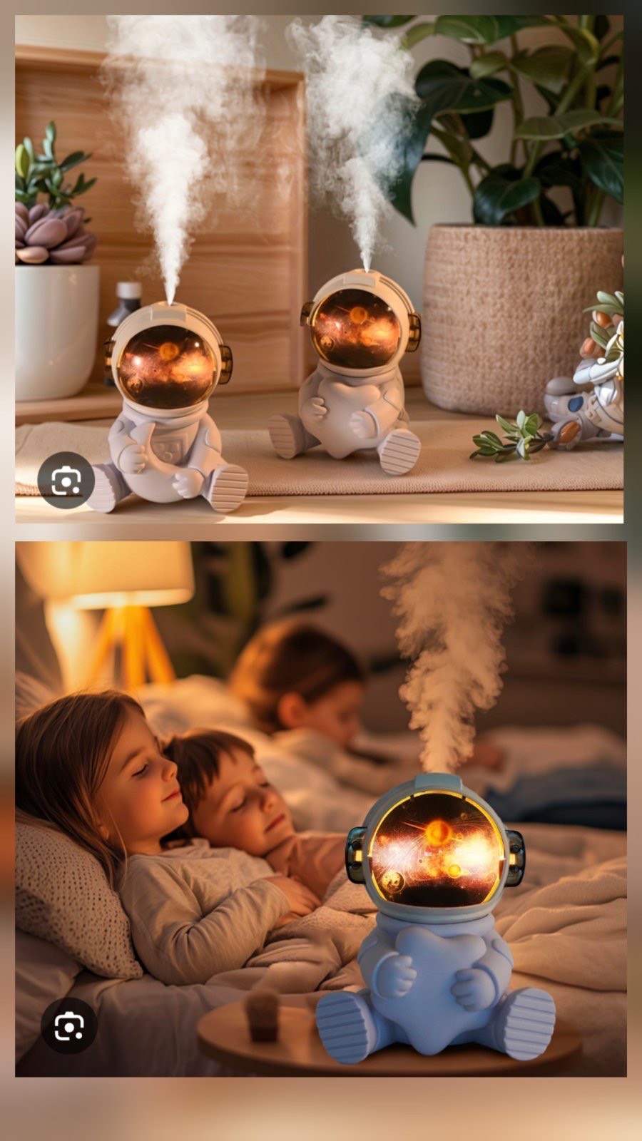 Зволожувач повітря космонавт, білий