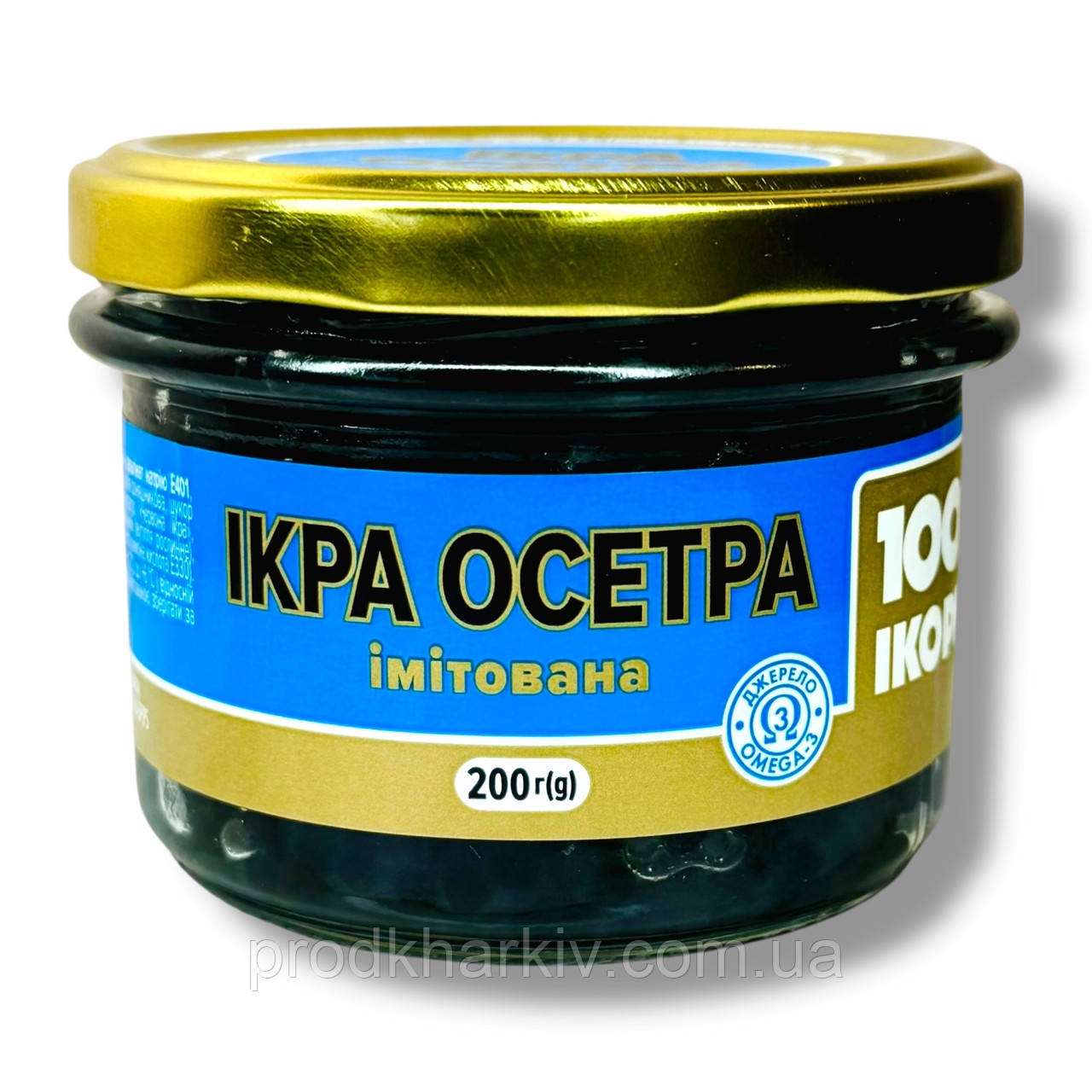 Икра чёрная осетровая 200 грамм С/Б (имитация) "100%Икорно"