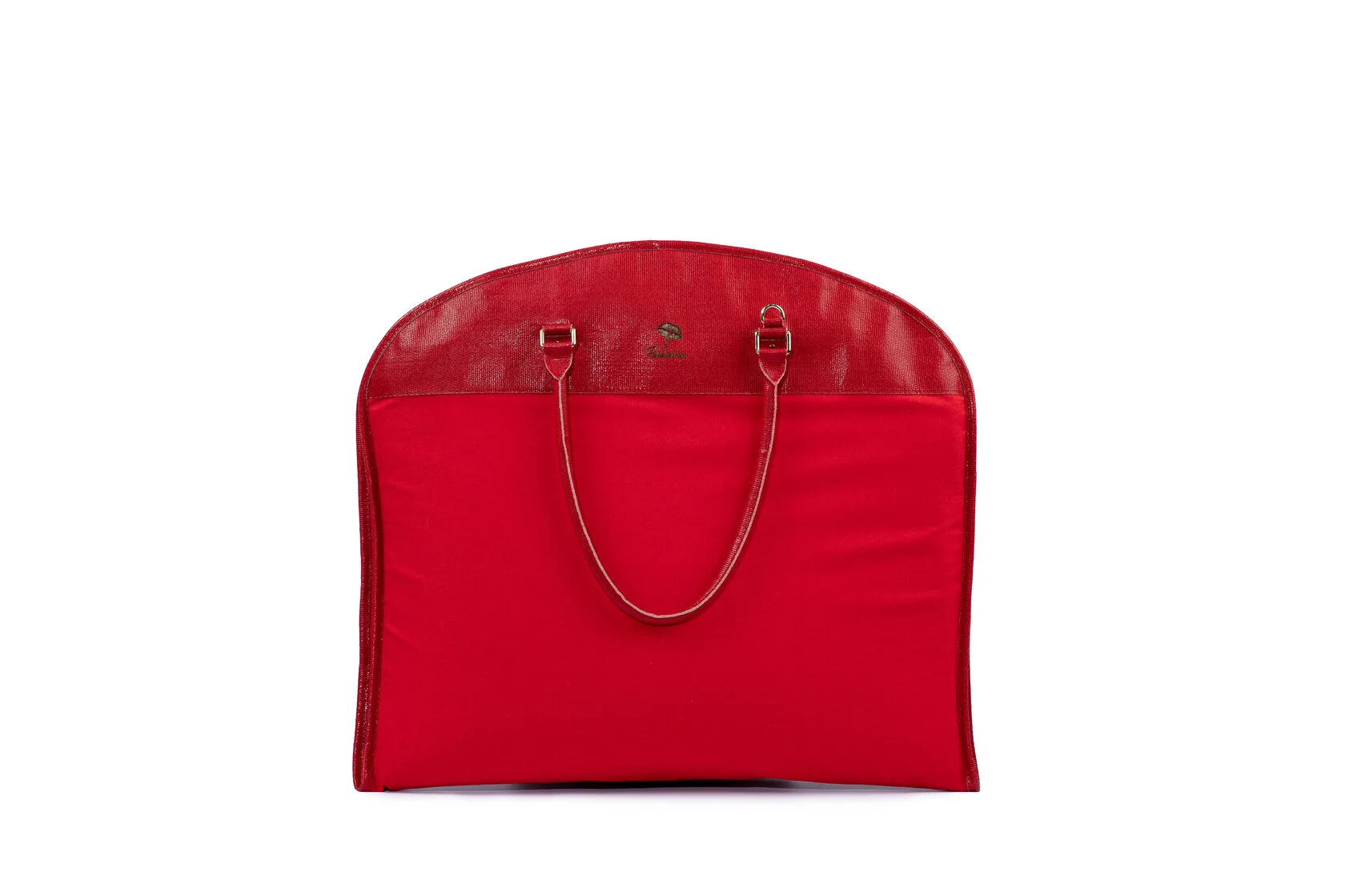 Genuine Leather Garment Bag Total Red