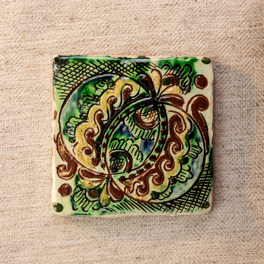 Керамічна плиточка "Завиток", 10*10 см