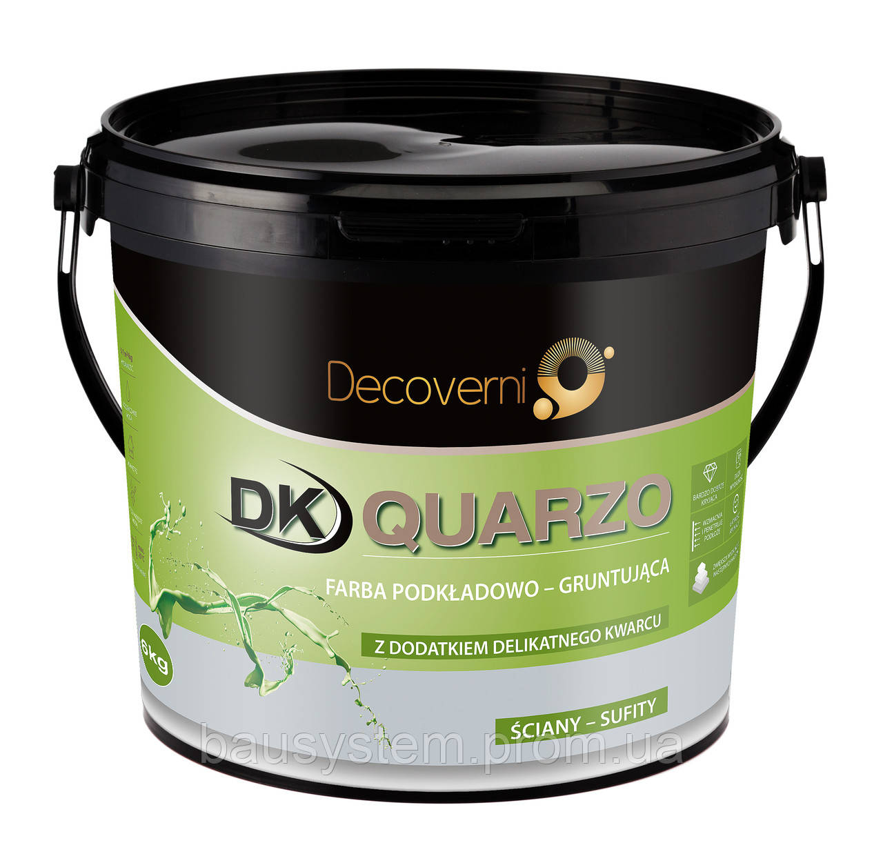 DECOVERNI QUARZO.Фарба ґрунт. 6 кг.