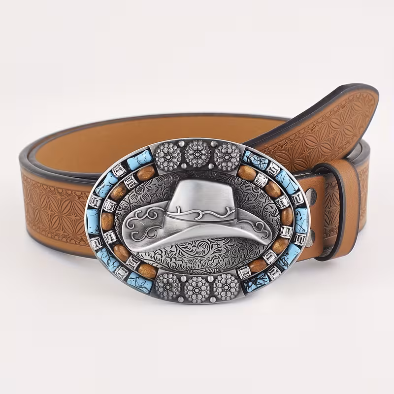 Western Retro Cowboy Women's PU Leather Belt